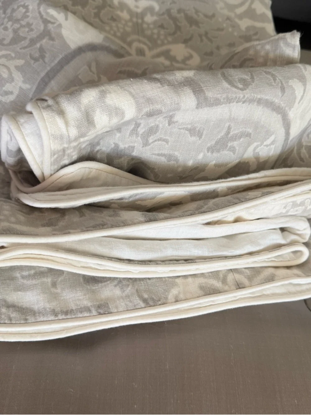 PEACOCK ALLEY 100% Linen KING Duvet Cover